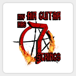 My Air Guitar Has 7 Strings Sticker